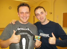 Two men unaware that just two minutes of button bashing on Eternal Champions would make them both Mega Drive legends.