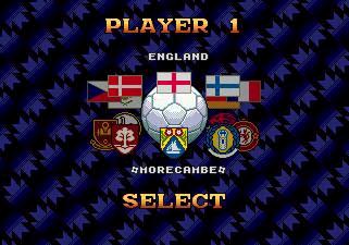 European Club Soccer team selection screen