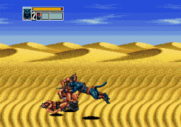 Ooooh Golden Axe III, with the PUMA MAN in a desert that features truly hideous depth perception